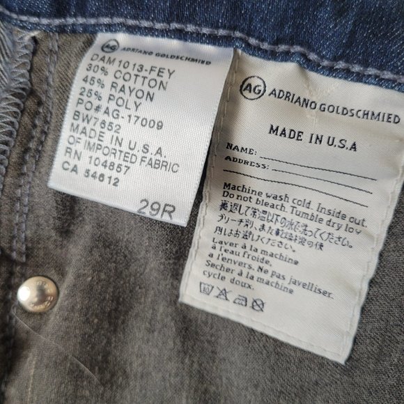 AG Adriano Goldschmied Women's Denim Jeans Boot Cut Flare 29R - Picture 5 of 6